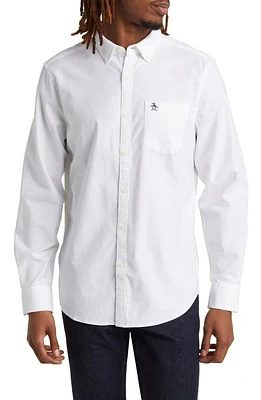 Original Penguin Solid Stretch Button-Down Oxford Shirt at Nordstrom,