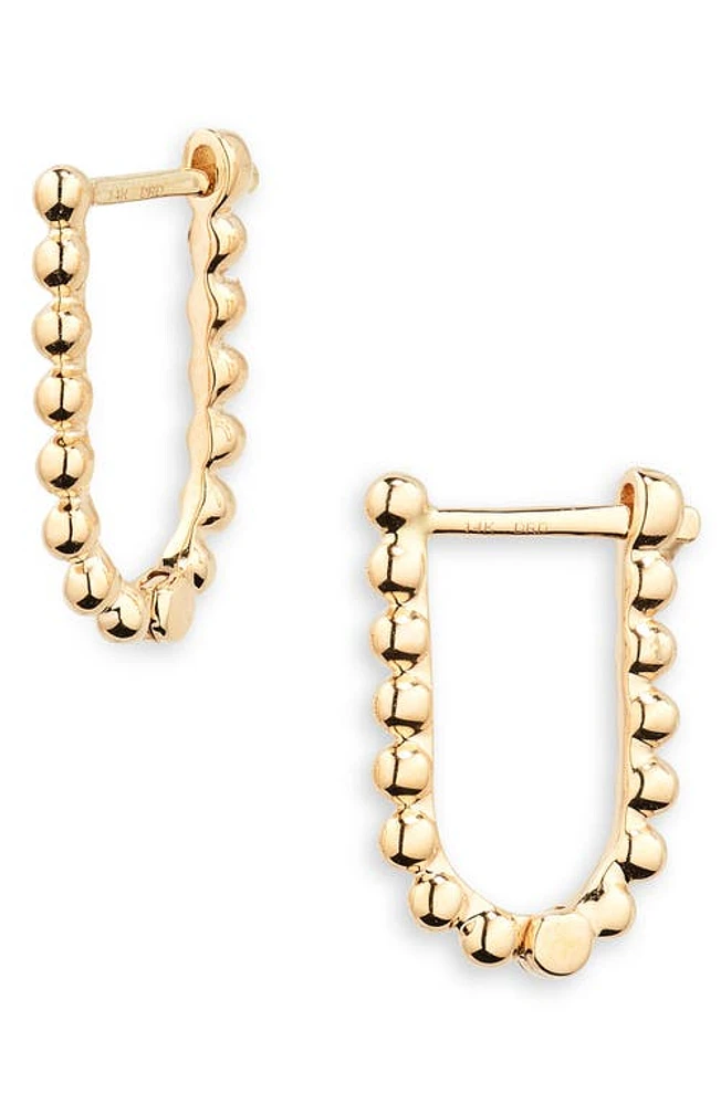 Dana Rebecca Designs Poppy Rae U-Hoop Earrings in Yellow Gold at Nordstrom