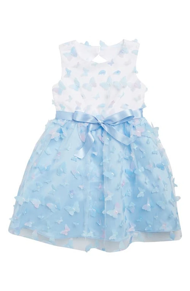 Little Angels Kids' 3D Butterfly Dress in Blue Multi at Nordstrom, Size 6X