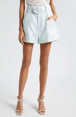 Cinq à Sept Aldi Linen & Cotton Shorts Glacial Blue at Nordstrom,