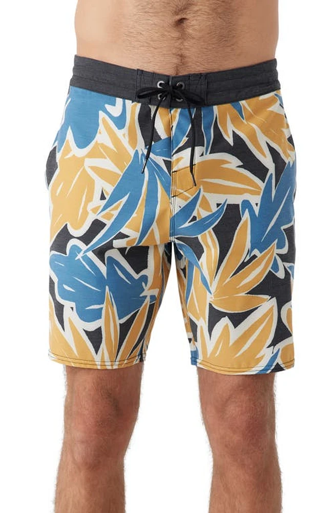 O'Neill OG Leaf Print Board Shorts in Black at Nordstrom, Size 30