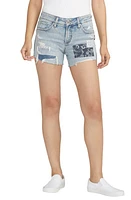 Silver Jeans Co. Distressed Boyfriend Denim Shorts Indigo at Nordstrom,