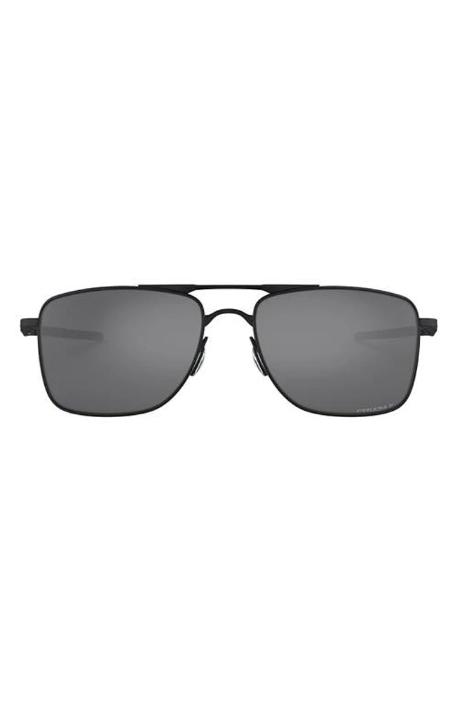 Oakley Gauge 8 62mm Oversize Prizm Polarized Pilot Sunglasses in Matte Black/Prizm Black at Nordstrom