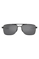 Oakley Gauge 8 62mm Oversize Prizm Polarized Pilot Sunglasses in Matte Black/Prizm Black at Nordstrom