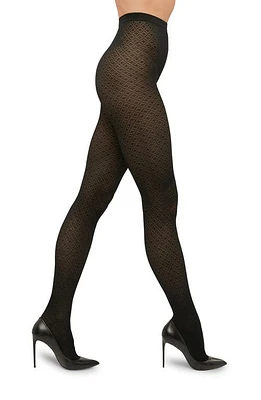 Wolford Geometric Pattern Tights in Black at Nordstrom, Size X-Small