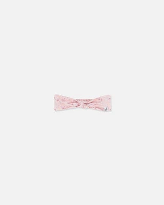 Deux Par Deux Baby Girl's Organic Cotton Headband Printed Pink Small Flower at Nordstrom