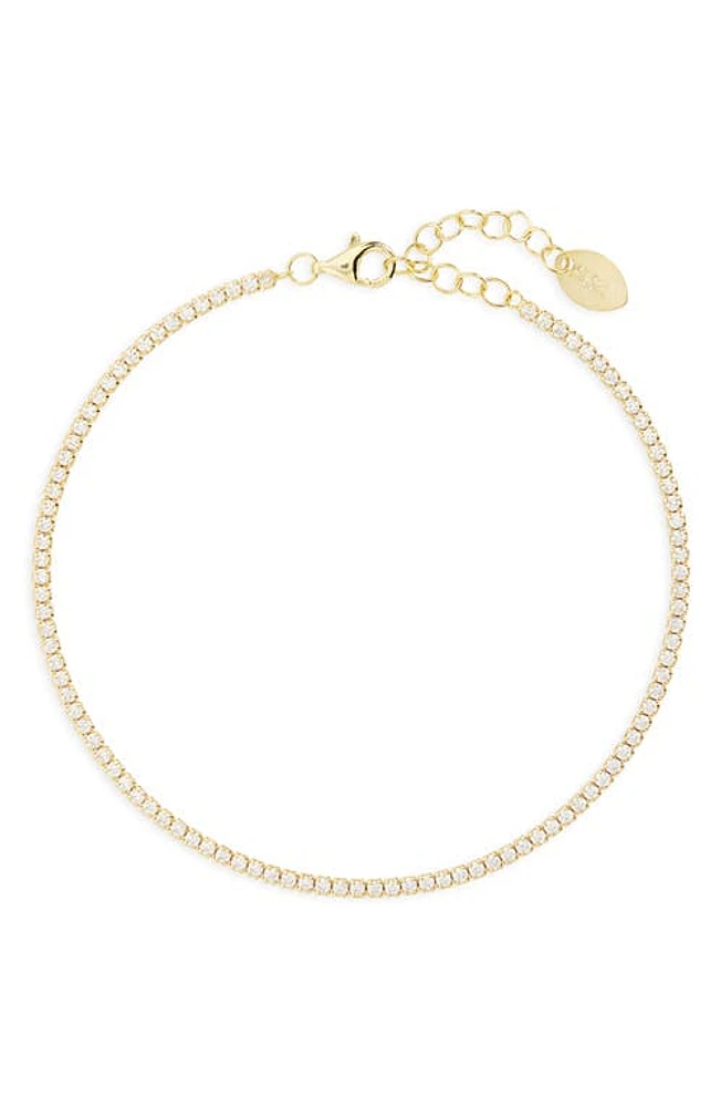 Argento Vivo Sterling Silver Cubic Zirconia Tennis Bracelet in Gold at Nordstrom