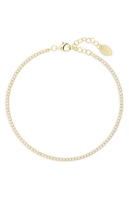 Argento Vivo Sterling Silver Cubic Zirconia Tennis Bracelet in Gold at Nordstrom