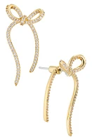 Nadri Cubic Zirconia Bow Ear Jackets in Gold at Nordstrom