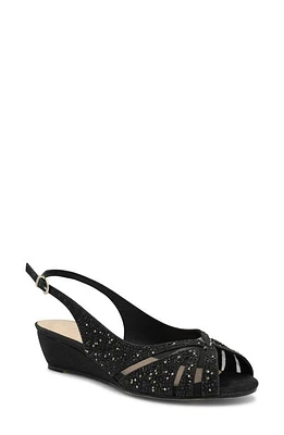 Paradox London Pink Jocelyn Slingback Wedge Sandal Black at Nordstrom,