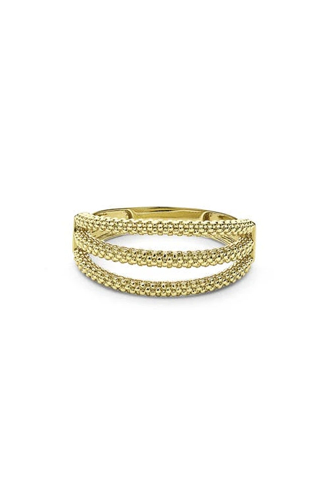 LAGOS Superfine Signature Caviar Stack Ring in Gold at Nordstrom, Size 7