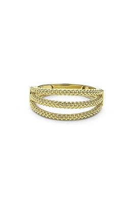 LAGOS Superfine Signature Caviar Stack Ring in Gold at Nordstrom, Size 7