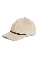 Brunello Cucinelli Monili Trim Cotton Corduroy Baseball Cap in C700 Dark Beige at Nordstrom, Size Small