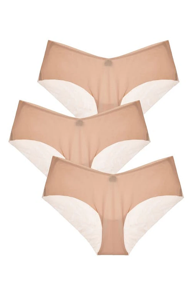 JOURNELLE Victoire Jolie 3-Pack Hipster Briefs Praline at Nordstrom,