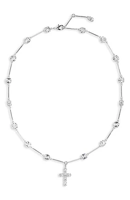 Dolce & Gabbana DNA Cross Pendant Necklace in Crystal at Nordstrom