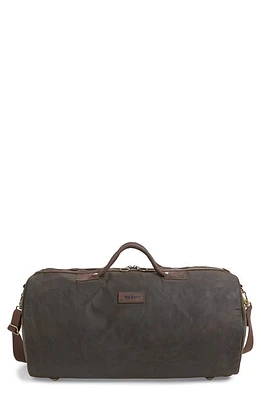 Barbour Waxed Canvas Duffle Bag in Olive at Nordstrom