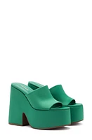 Larroudé Wanda Platform Sandal Green at Nordstrom,