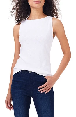 NZT by NIC+ZOE Sleeveless Boat Neck Top Paper White at Nordstrom,