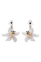 Kate Spade New York flower statement drop earrings in White/Multi at Nordstrom