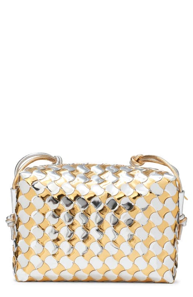 Bottega Veneta Small Pavimento Metallic Leather Crossbody Bag in Silver/Gold at Nordstrom