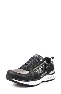 Therafit Savannah Sneaker in Black Leather at Nordstrom, Size 7.5