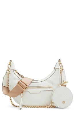 ALDO Prentonx Faux Leather Crossbody Bag in White at Nordstrom