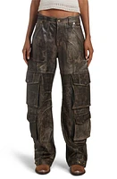 Golden Goose Leather Cargo Pants Vintage Brown at Nordstrom, Us