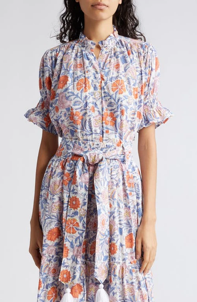 MILLE Marnie Floral Ruffle Top Newport at Nordstrom,