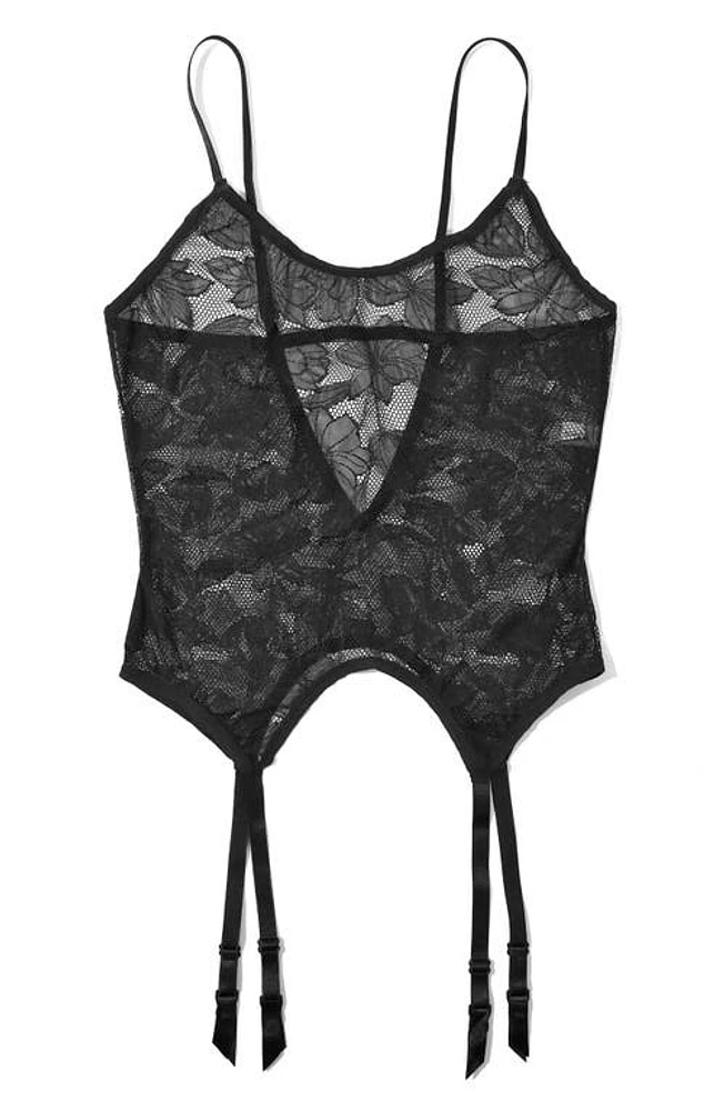 Hanky Panky Tattoo Lace Basque Black at Nordstrom,