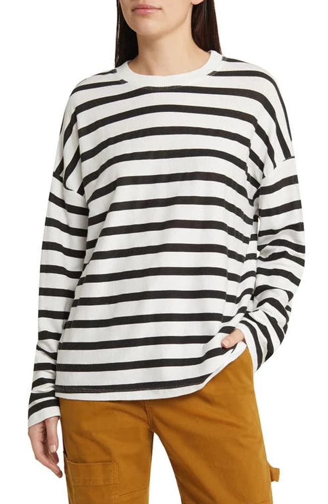 ASKK NY Long Sleeve T-Shirt in Black Stripe at Nordstrom, Size Medium