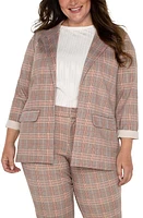 Liverpool Los Angeles Glen Plaid Boyfriend Blazer Lava Flow/Glen at Nordstrom,