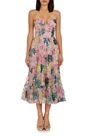 Dress the Population Carina Sequin Appliqué Midi Multi at Nordstrom,