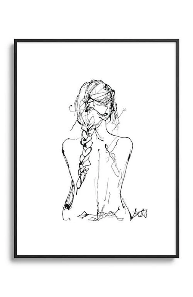 Deny Designs The Chloe Framed Art Print in Black Tones at Nordstrom