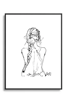 Deny Designs The Chloe Framed Art Print in Black Tones at Nordstrom