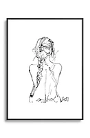 Deny Designs The Chloe Framed Art Print in Black Tones at Nordstrom