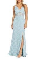 Morgan & Co. Corset Lace Sleeveless Gown at Nordstrom,