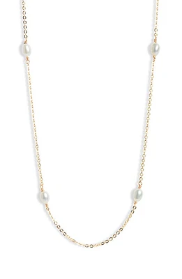 Nashelle Cultured Freshwater Pearl Station Necklace in Yellow Gold Fill at Nordstrom