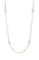 Nashelle Cultured Freshwater Pearl Station Necklace in Yellow Gold Fill at Nordstrom