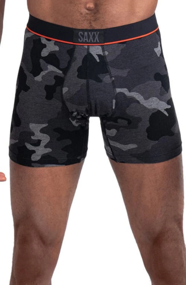 SAXX Vibe Super Soft Slim Fit Boxer Briefs Supersize Camo- Black at Nordstrom,