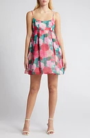 Chelsea28 Floral Babydoll Dress Pink Multi at Nordstrom,