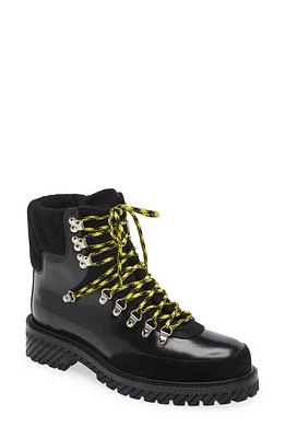 Off-White Gstaad Lace-Up Boot Black White at Nordstrom,