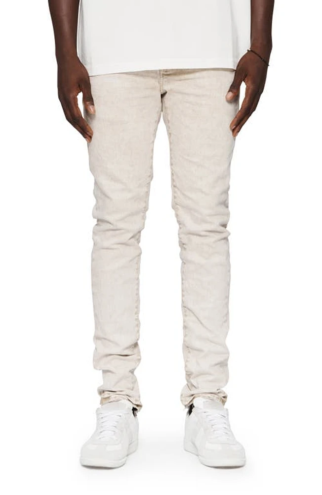 PURPLE BRAND Garment Dyed Stretch Skinny Jeans Khaki at Nordstrom,