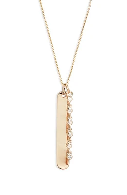 Dana Rebecca Designs Lulu Jack Diamond Bar Pendant Necklace in Yellow Gold at Nordstrom, Size 20