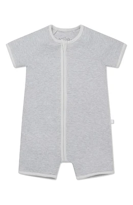 MORI Stripe Fitted One-Piece Short Pajamas in Gray Marl at Nordstrom