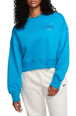 Nike Phoenix Fleece Varsity Oversize Crewneck Sweatshirt at Nordstrom,