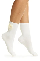 Casa Clara Baytime Cotton Blend Crew Socks in White at Nordstrom