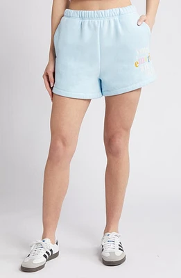 THE MAYFAIR GROUP Your Emotions Are Valid Sweat Shorts Baby Blue at Nordstrom,