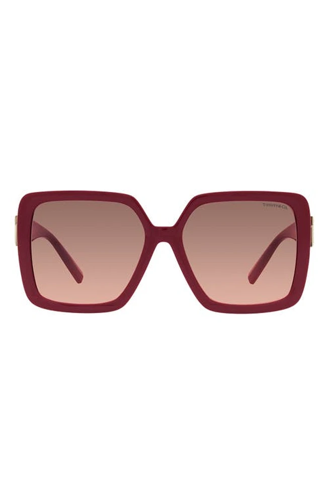 Tiffany & Co. 58mm Gradient Square Sunglasses in Dark Red at Nordstrom