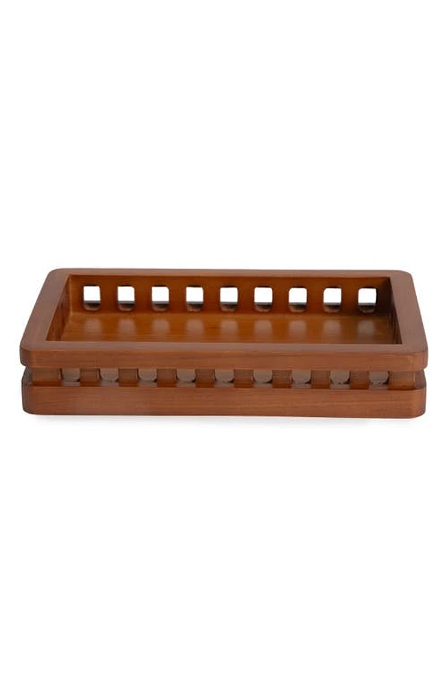 Kassatex Osaka Acacia Wood Soap Dish in Medium Brown at Nordstrom