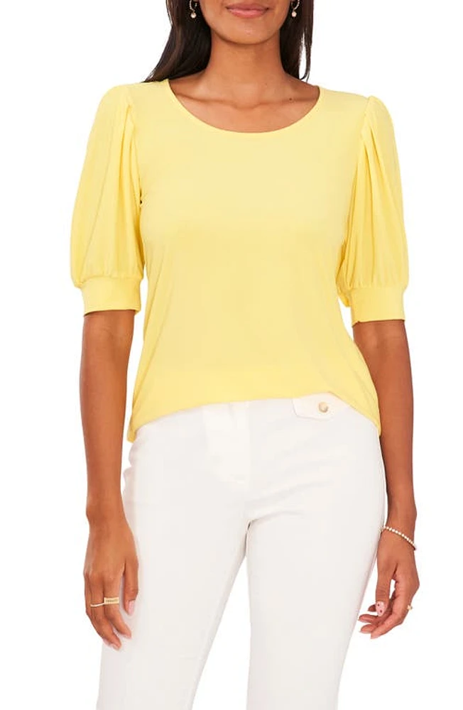 Chaus Balloon Sleeve Jersey Top Yellow Sun at Nordstrom,